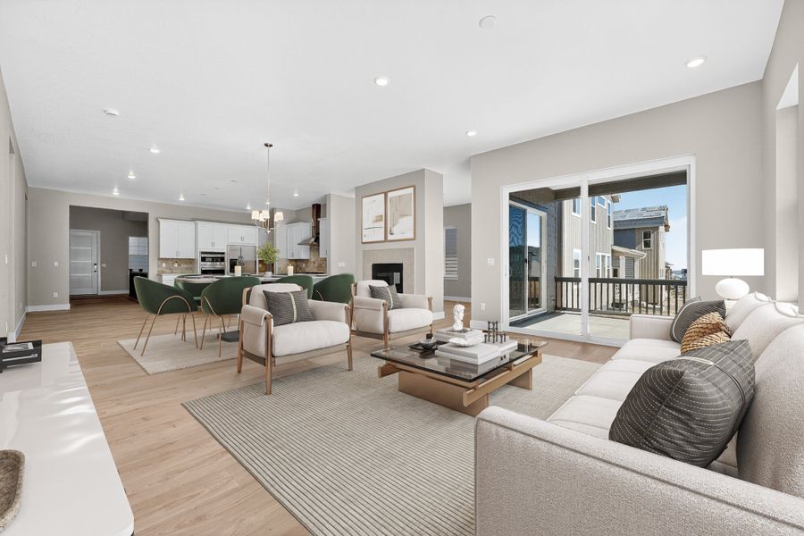 Furnished interior view inside a new home in Trailstone, Arvada (Image 5).