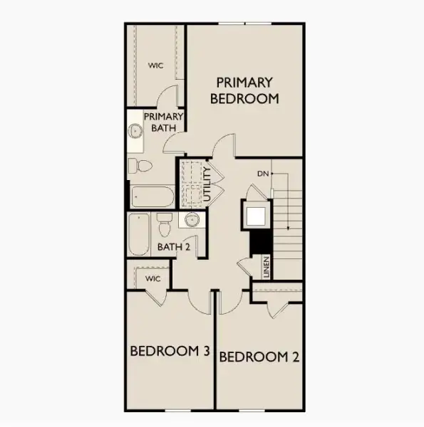 2D floor plan layout of this home in Villas at Cassville, Cartersville, GA (Image 3).
