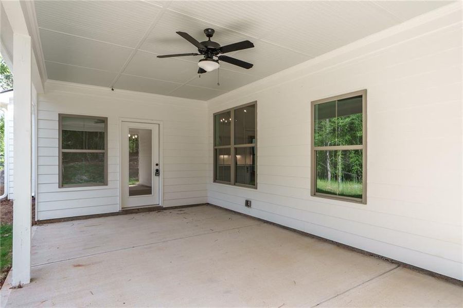 Exterior details and patio area of a home in , Social Circle (Image 24). Exterior details and patio area of a home in , Social Circle (Image 24).