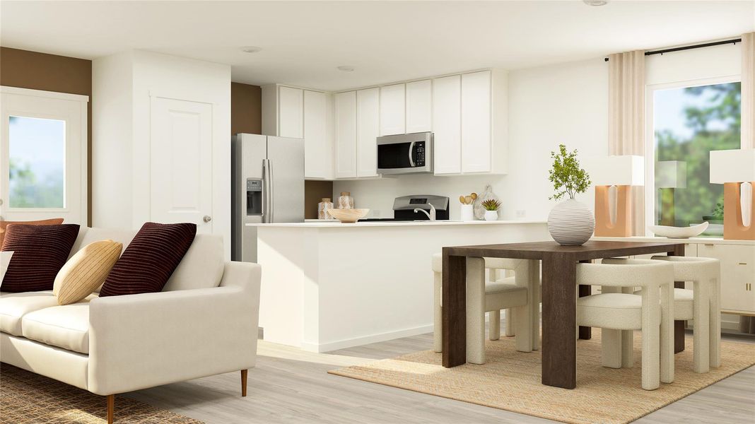 Furnished interior view inside a new home in Bertram Oaks, Bertram (Image 29). Furnished interior view inside a new home in Bertram Oaks, Bertram (Image 29).
