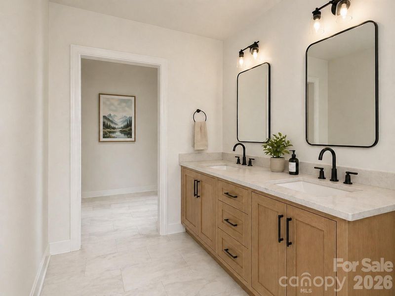 Hall Bathroom-(Virtually Staged) Hall Bathroom-(Virtually Staged)