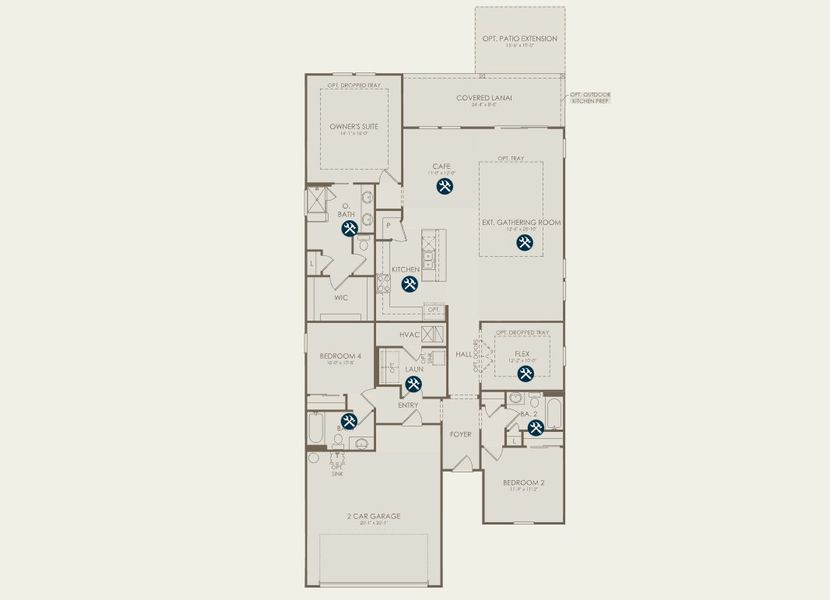 2D floor plan layout of this home in Murray Farms, Middleburg, FL (Image 3).