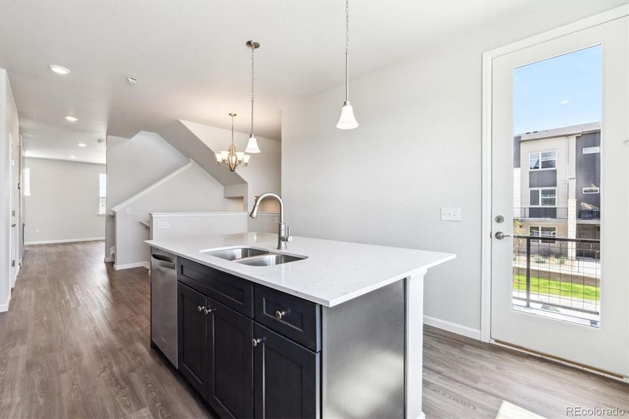 Furnished interior view inside a new home in Townhome Collection at Grand Vue at Interlocken, Broomfield (Image 10). Furnished interior view inside a new home in Townhome Collection at Grand Vue at Interlocken, Broomfield (Image 10).