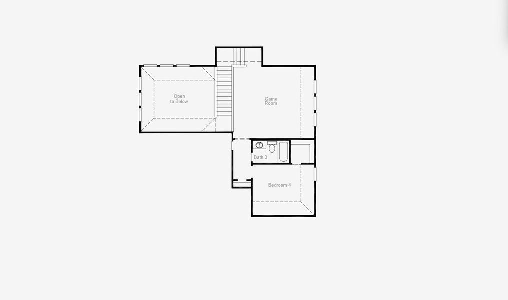 2D floor plan layout of this home in Painted Tree 50', McKinney, TX (Image 3).