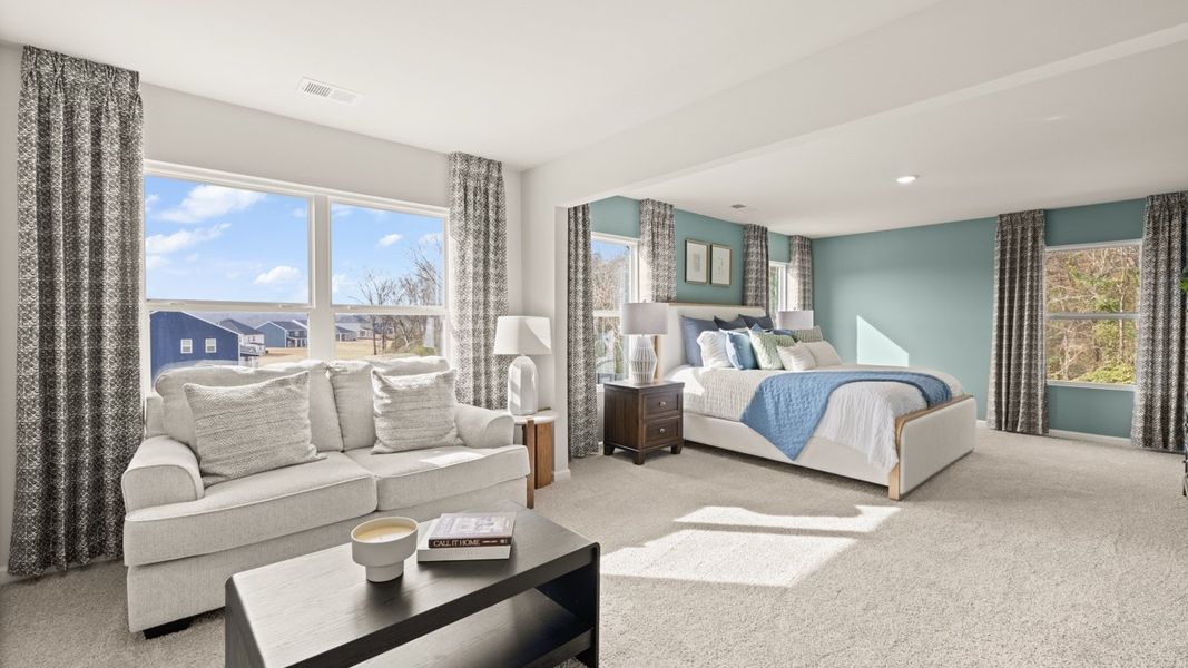 Representative furnished interior of a home built from the Halton by D.R. Horton in Kingston Ranch at Lake Oconee, Buckhead (Image 18).