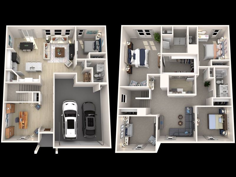 2D floor plan layout for the Chatham by Meritage Homes in Briarcreek - Legacy Series, Cane Ridge, TN (Image 4).