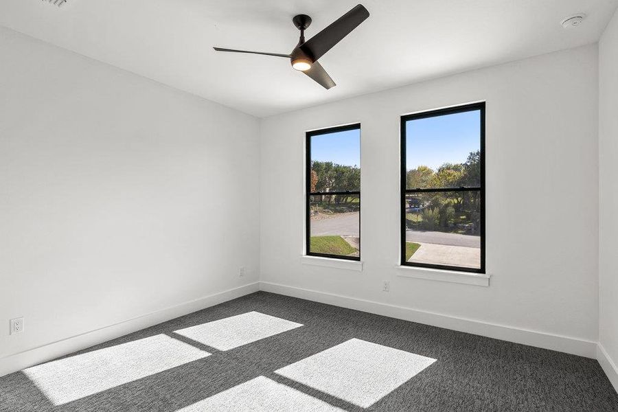 Upstairs you will also find a secluded bedroom with a private bath and custom walk-in closet.