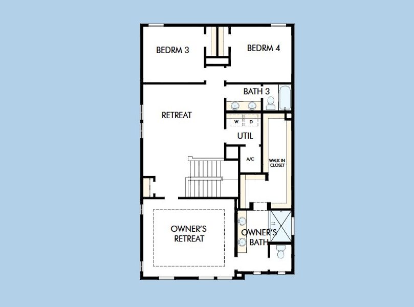 2D floor plan layout for the The Spokane by David Weekley Homes in Mariposa at EverRange, Jacksonville, FL (Image 3). 2D floor plan layout for the The Spokane by David Weekley Homes in Mariposa at EverRange, Jacksonville, FL (Image 3).