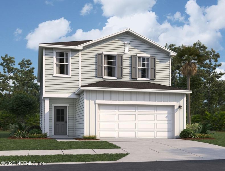 Front exterior of a new home in , Palm Coast, FL, highlighting curb appeal (Image 1).