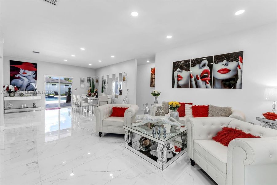 Furnished interior view inside a new home in , Homestead (Image 4). Furnished interior view inside a new home in , Homestead (Image 4).