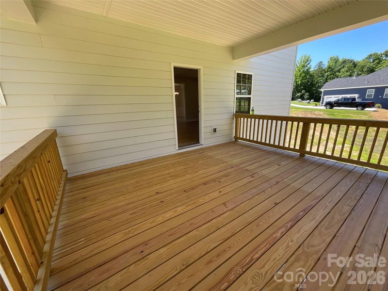 Covered back deck Covered back deck