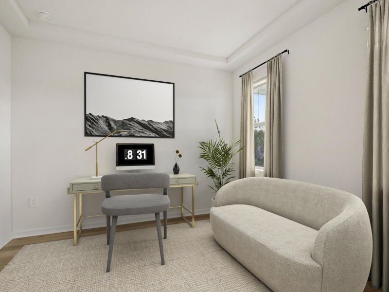 Furnished interior view inside a new home in Brystol at Wylder - Reserve Series, Port St. Lucie (Image 17).
