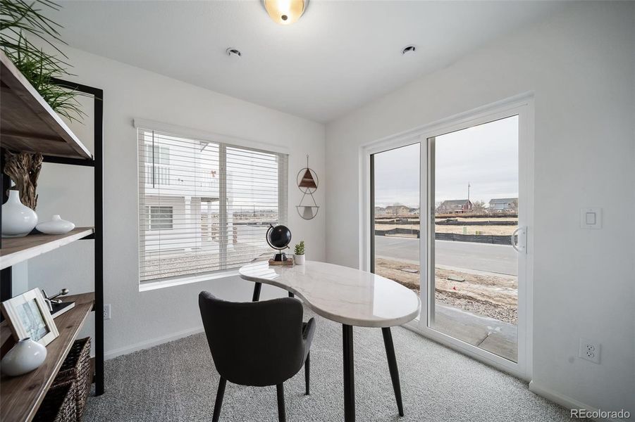 Furnished interior view inside a new home in Thompson River Ranch, Johnstown (Image 15).