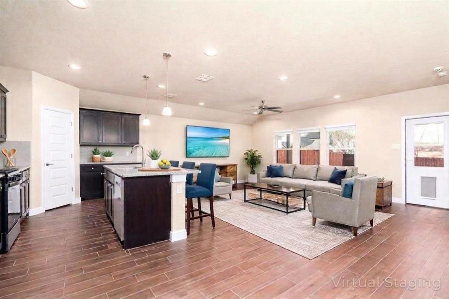 Furnished interior view inside a new home in , Cleburne (Image 12).