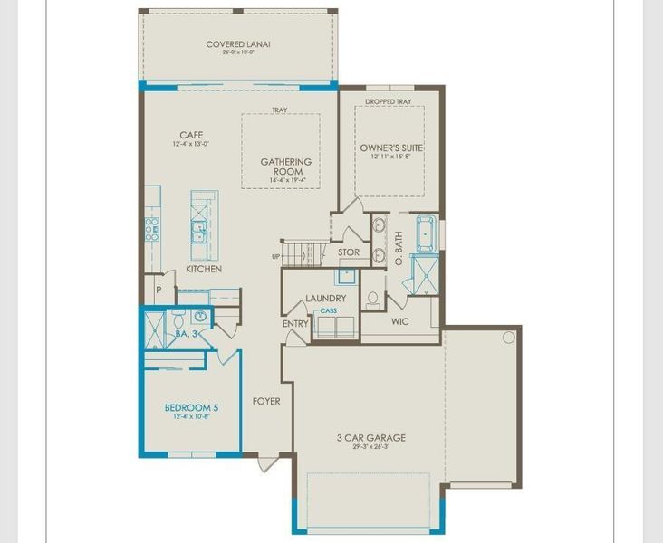 2D floor plan layout of this home in Marigold, Davie, FL (Image 2).