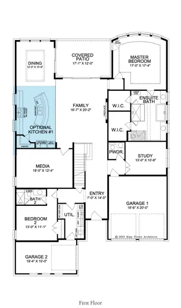 2D floor plan layout for the Hampton by Landon Homes in Fields - Brookside North, Frisco, TX (Image 22). 2D floor plan layout for the Hampton by Landon Homes in Fields - Brookside North, Frisco, TX (Image 22).