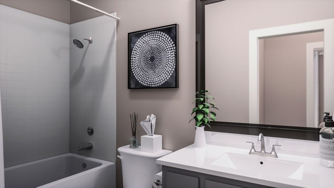 Representative furnished interior of a home built from the Savannah by Tri Pointe Homes in Bridgewater, Midlothian (Image 42).