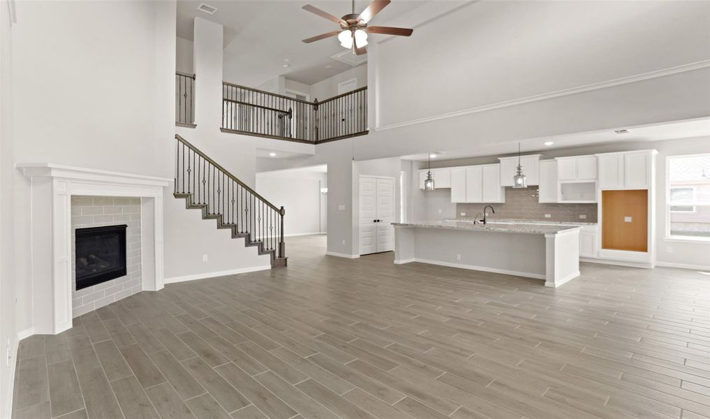 Open great room (*Photo not of actual home and used for illustration purposes only.) Open great room (*Photo not of actual home and used for illustration purposes only.)