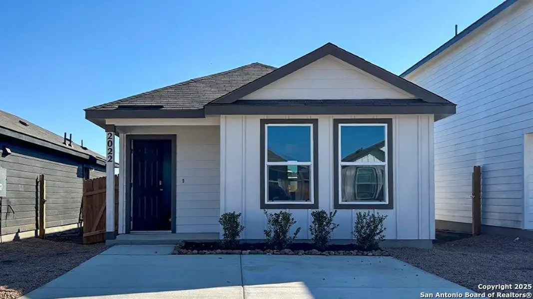 Front exterior of a new home in Sonora, San Antonio, TX, highlighting curb appeal (Image 1). Front exterior of a new home in Sonora, San Antonio, TX, highlighting curb appeal (Image 1).