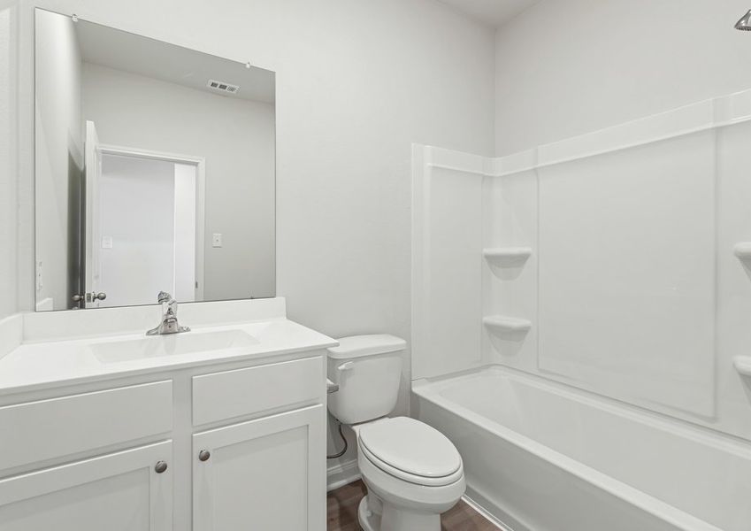 Secondary bathroom perfect for guests Secondary bathroom perfect for guests