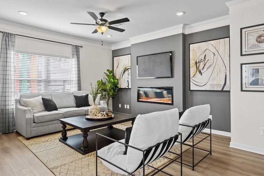Furnished interior view inside a new home in Townes At The Stiles, Cartersville (Image 14).