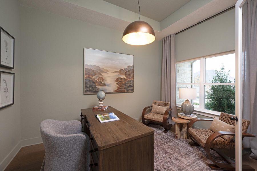 Representative furnished interior of a home built from the Carmen by Ashton Woods in Sunday Creek at Kinder Ranch, San Antonio (Image 19).