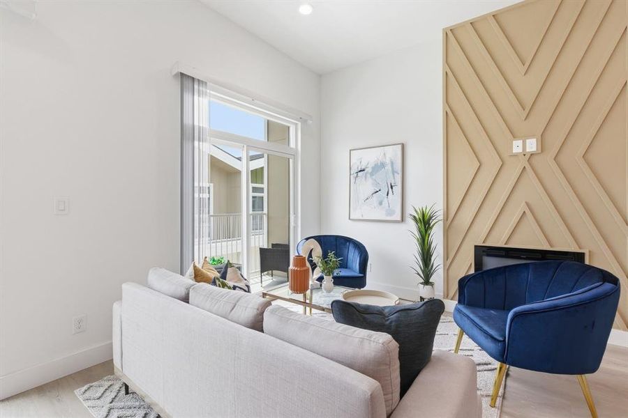 Furnished interior view inside a new home in , Dallas (Image 30).