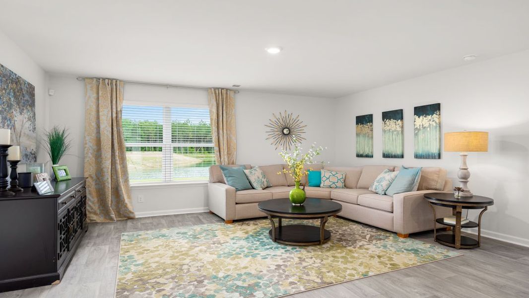 Representative furnished interior of a home built from the KERRY by D.R. Horton in The Meadows at Wildwood Village, Shallotte (Image 15). Representative furnished interior of a home built from the KERRY by D.R. Horton in The Meadows at Wildwood Village, Shallotte (Image 15).