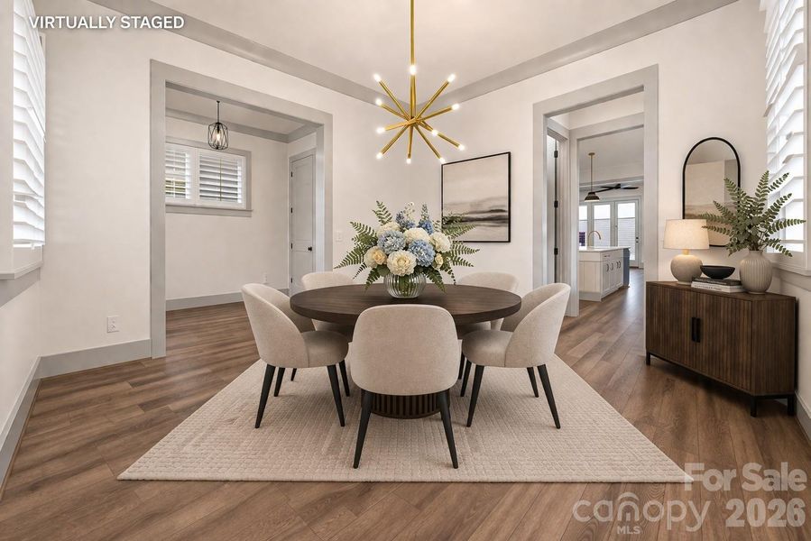 Staged Office/Dining/Flex Space