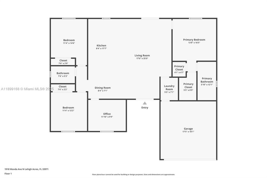 2D floor plan layout of this home in , Lehigh Acres, FL (Image 3).