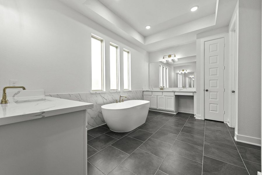 Furnished interior view inside a new home in Bridgeland, Cypress (Image 7).