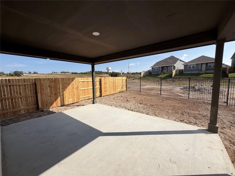 Exterior details and patio area of a home in Cannon Ranch 45s, Dripping Springs (Image 1). Exterior details and patio area of a home in Cannon Ranch 45s, Dripping Springs (Image 1).