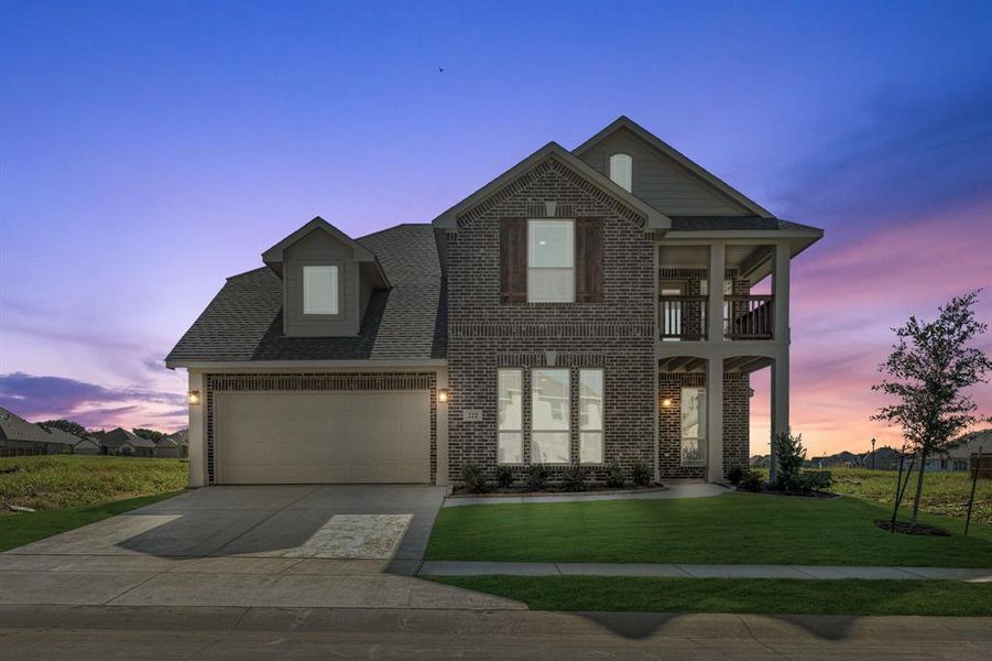 Front exterior of a new home in Sunset Ridge, Alvarado, TX, highlighting curb appeal (Image 22). Front exterior of a new home in Sunset Ridge, Alvarado, TX, highlighting curb appeal (Image 22).