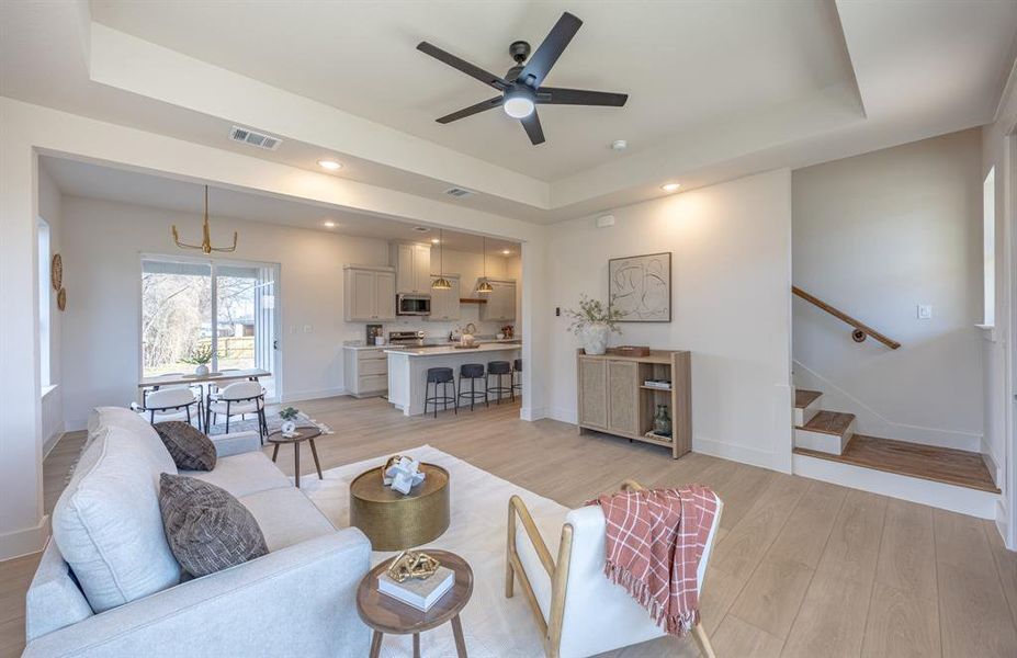 Furnished interior view inside a new home in , Fort Worth (Image 7). Furnished interior view inside a new home in , Fort Worth (Image 7).
