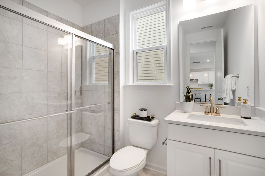 Representative furnished interior of a home built from the Leland by Taylor Morrison in Stafford at Langtree, Mooresville (Image 29).