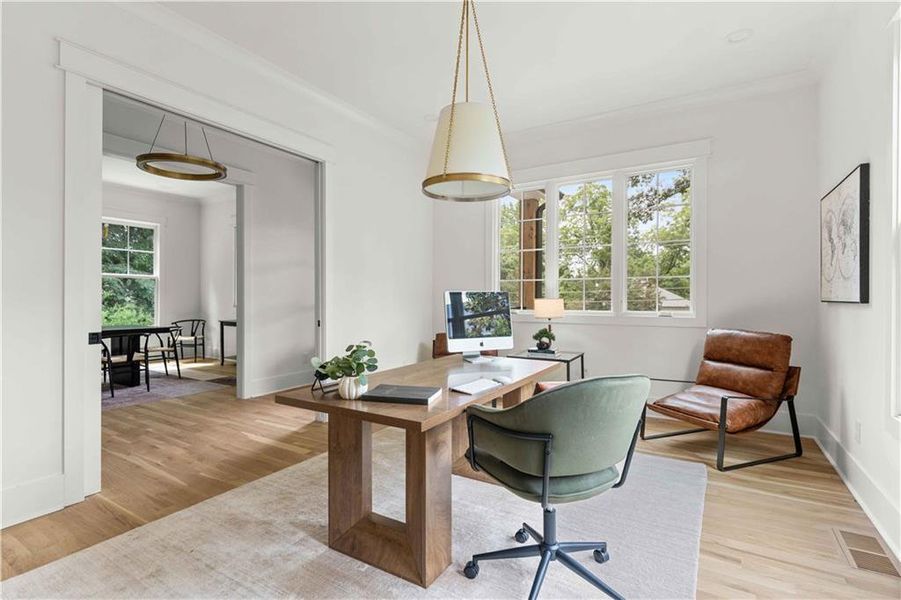 Furnished interior view inside a new home in , Atlanta (Image 28).