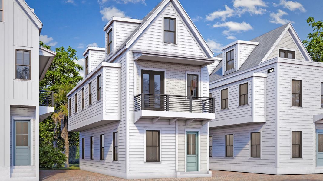 Representative exterior photo of a completed home built from the Sullivan by DRB Homes in Grants Court, Charleston, SC (Image 1).
