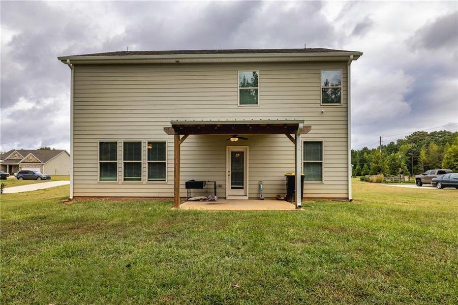 Exterior details and patio area of a home in Vineyard Park, Griffin (Image 2). Exterior details and patio area of a home in Vineyard Park, Griffin (Image 2).