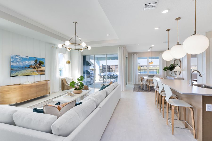 Furnished interior view inside a new home in Silverleaf Oaks, Winter Garden (Image 9). Furnished interior view inside a new home in Silverleaf Oaks, Winter Garden (Image 9).