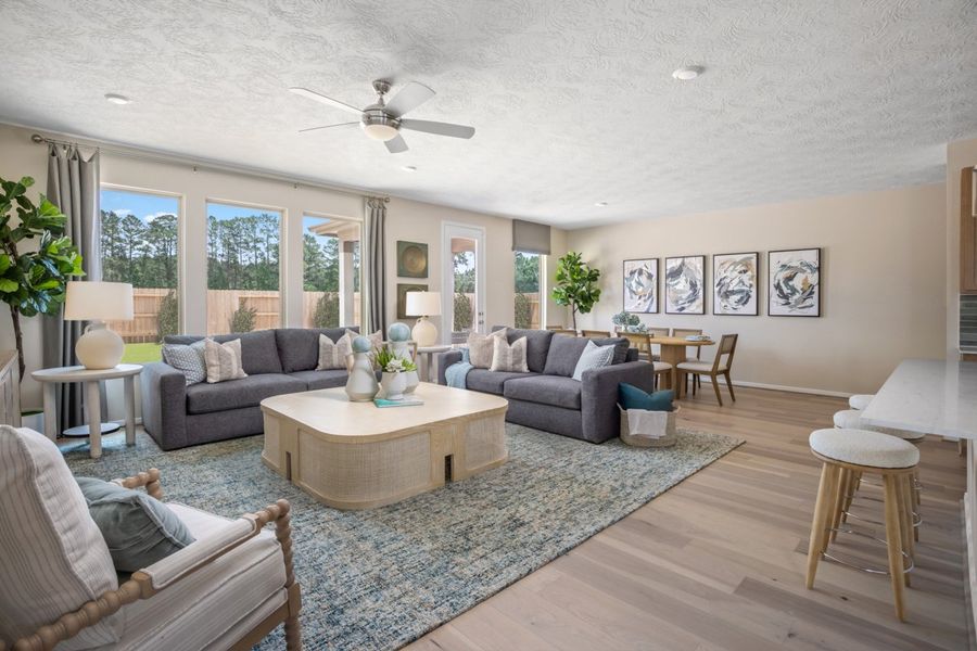 Representative furnished interior of a home built from the 2335 Modeled by KB Home in Madera Trails, New Caney (Image 5). Representative furnished interior of a home built from the 2335 Modeled by KB Home in Madera Trails, New Caney (Image 5).