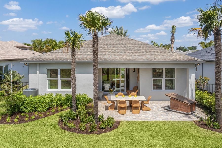 Representative exterior details of a home built from the Camelia by GL Homes in Valencia Ridge (55+), Wesley Chapel (Image 4).