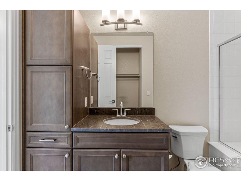 Main level bathroom, attached to bedroom