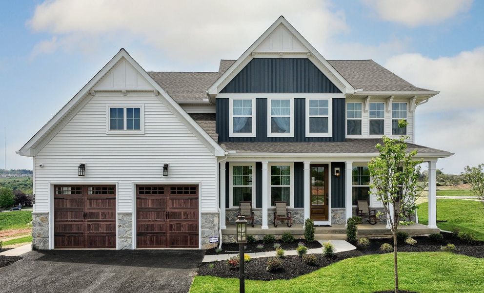 Representative exterior photo of a completed home built from the Magnolia by Keystone Custom Homes in Lakestone Cove, Belmont, NC (Image 15).