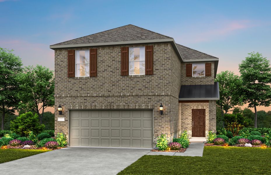 Representative exterior photo of a completed home built from the San Luis by Pulte Homes in Ribbonwood, Aubrey, TX (Image 22).