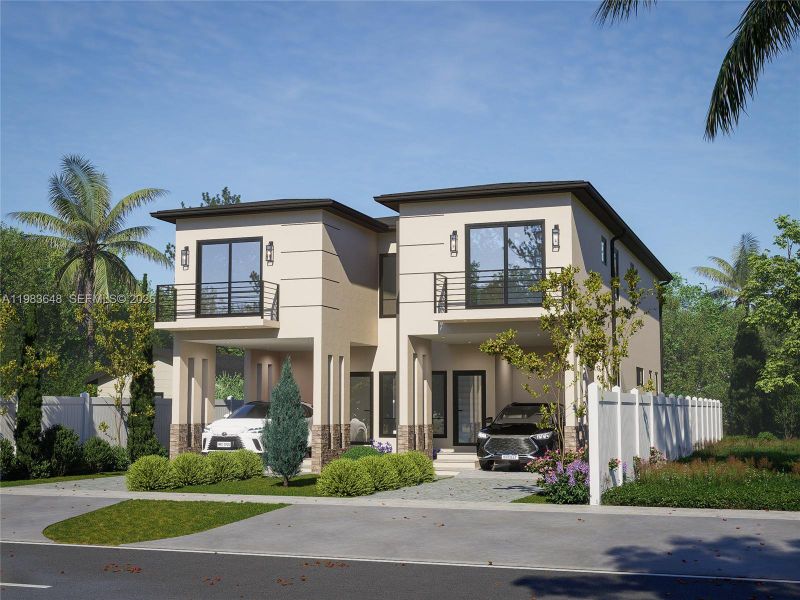 Front exterior of a new home in , Miami, FL, highlighting curb appeal (Image 13).