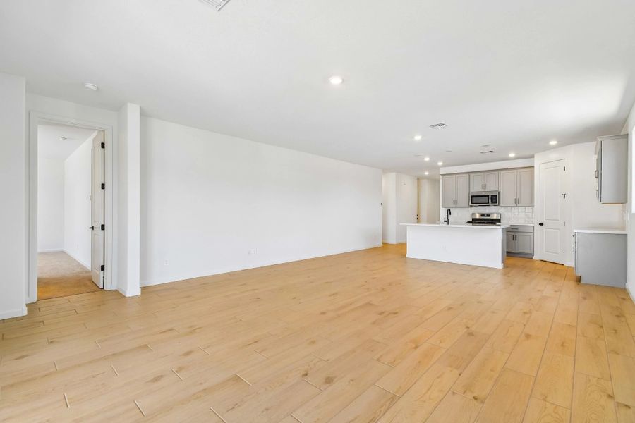 Great room and kitchen