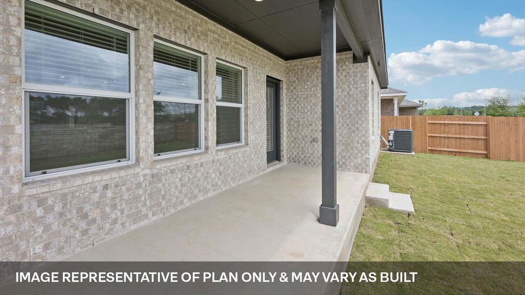 Exterior details and patio area of a home in Bar W Ranch, Leander (Image 4).