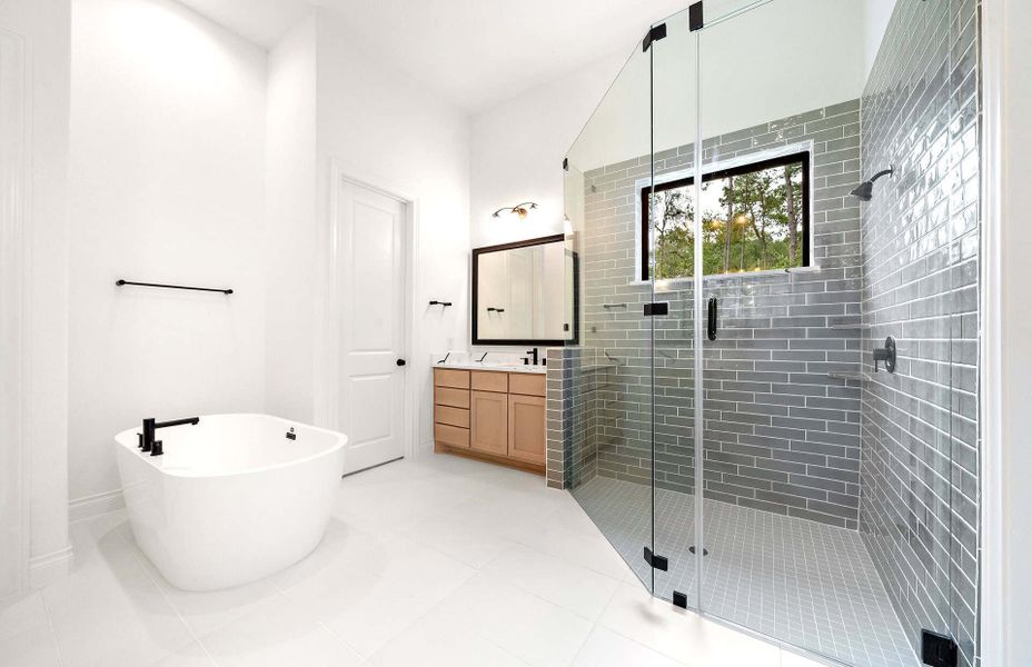 Furnished interior view inside a new home in Bridgeland 60′, Cypress (Image 12).