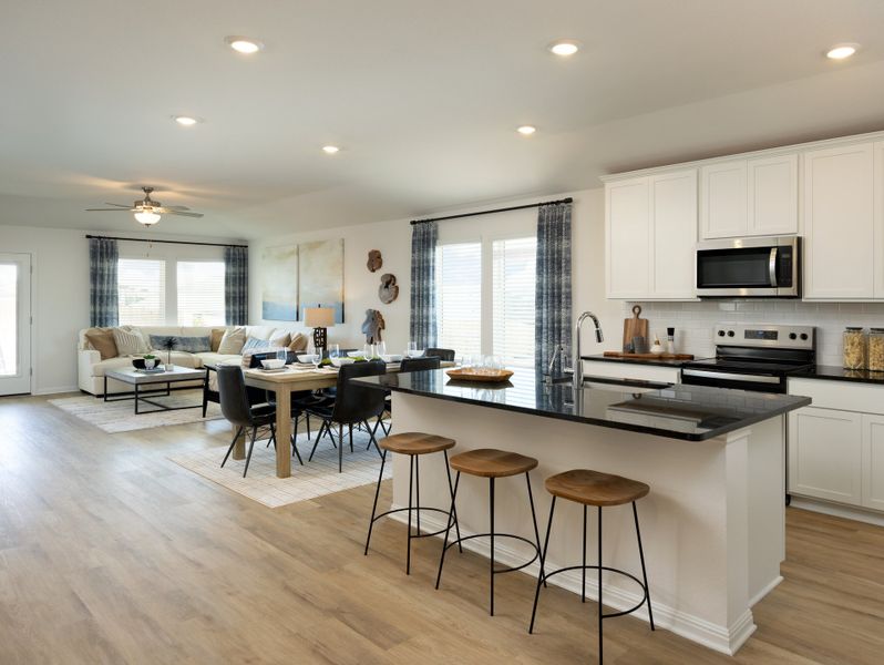 Furnished interior view inside a new home in Creekfall, Burnet (Image 4).