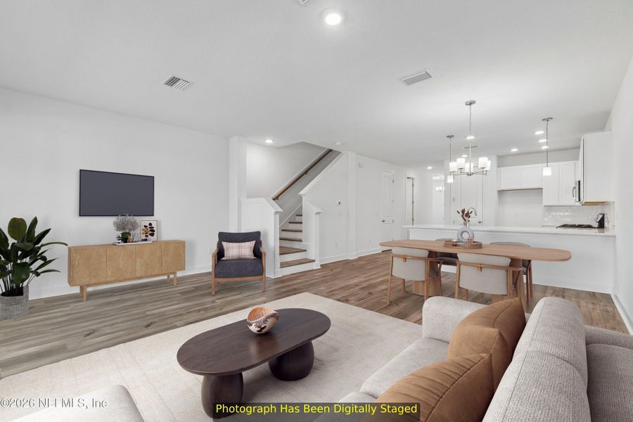 Furnished interior view inside a new home in Westerly Park at Wildlight – Overlook Collection, Yulee (Image 11).